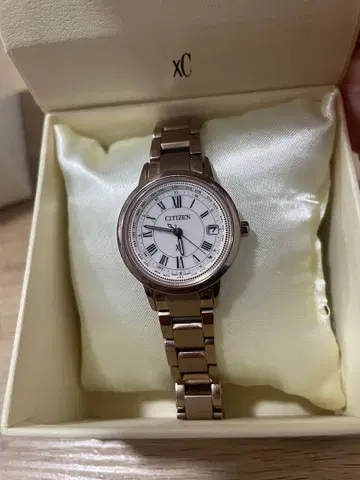 CITIZEN XC 여성용 손목시계 핑크 골드