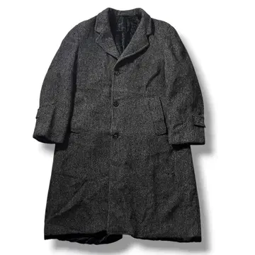 90s 해리스 트위드 울 체스터 코트 롱