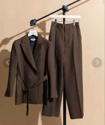 MAISON SPECIAL 자켓 슬랙스 셋업 브라운