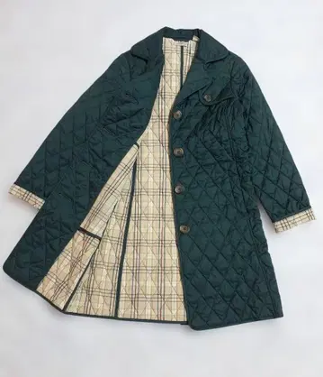 [ L.L.Bean ] 충전솜 퀼팅 롱 코트 그린 컬러 XS