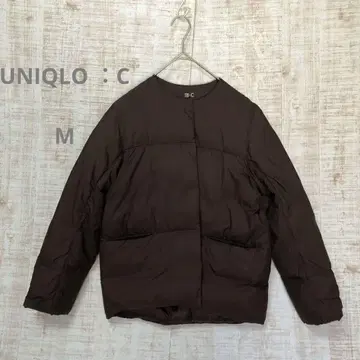 UNIQLOUNIQLO :C 라이트 다운 자켓 다크 브라운 노카라