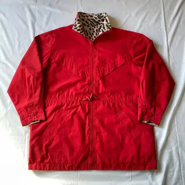 00s 레트로 블루종 자켓 표범 무늬 그런지 Y2K 빨간색 vintage