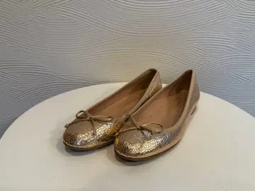 파비오 루스코니 골드 발레 슈즈 합성 피혁