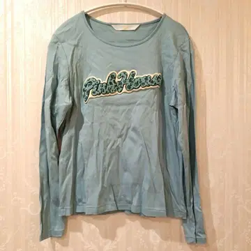 핑크하우스 와펜 롱 T셔츠 스카이블루