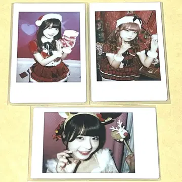 앳홈카페 크리스마스 코스튬 솔로 폴라로이드 3종 세트 린린