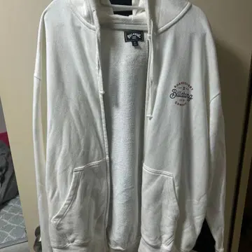 Billabong 화이트 풀 집업 후드티