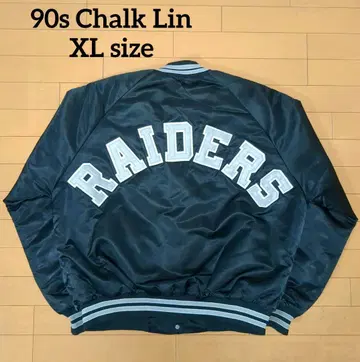 90s USA제 레이더스 바시티 자켓 Chalk Lin