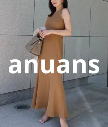 새상품급 anuans 슬리브리스 원피스 FREE 카멜 여성용
