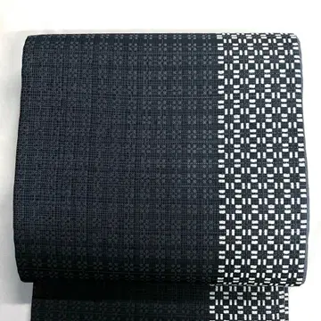 미착용 후쿠로 오비 전통 리버서블 격자 겐지향 은사 기모노 오비 033k