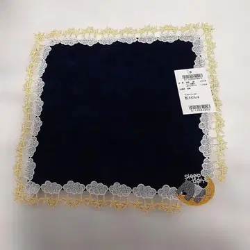 치카자와 레이스 타월 손수건 몽마 navy