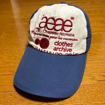 aeae 로고 캡 블루/레드