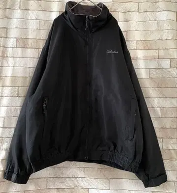 카벨라스 나일론 자켓 안감 플리스 자수 블랙 XL