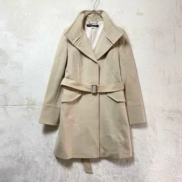 MICHEL KLEIN/롱 코트/40/벨트 2종 포함 캐시미어 혼방