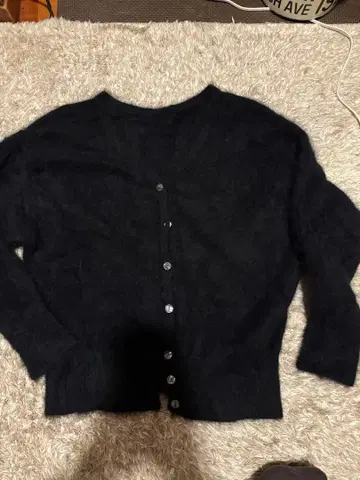 르 쿠르 블랑 울 가디건 블랙