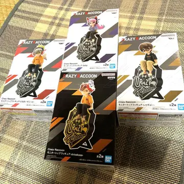 crazy raccoon 모니터 탑 피규어 4종 세트