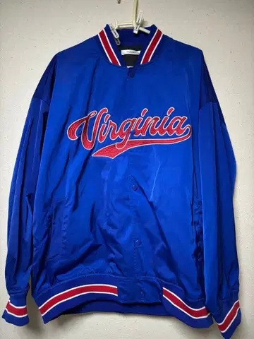 Virginia 로고 바시티 자켓 파랑