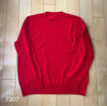 ZARA 엑스트라 슈퍼 파인 울 스웨터 레드 L 사이즈