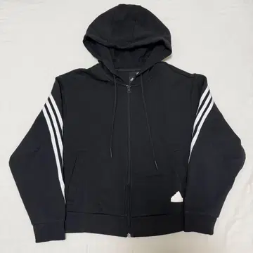 adidas 블랙 풀 집업 후드티