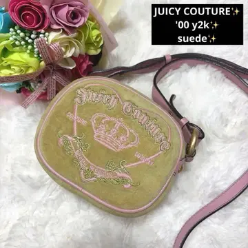 레어 JUICY COUTURE 스웨이드 원형 숄더백 y2k