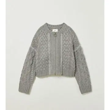 eaphi CABLE ZIP CARDIGAN