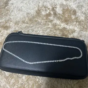 실버 크리스탈풍 목걸이 테니스 체인