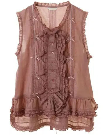 핑크하우스 프릴 사용 로운 베스트 톤 다운 핑크