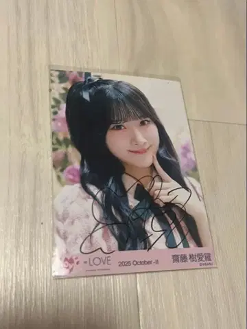 사이토 키아라 러브송에 습격당하다 핑크 니트 요리 친필