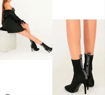 AMELATOKYO 아네라토쿄 로고 니트 숏부츠 M