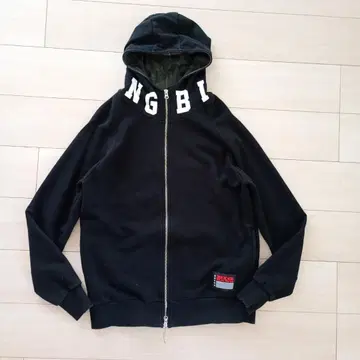 BIGBANG 빅뱅 집업 후드티 M 사이즈 블랙 카모플라쥬