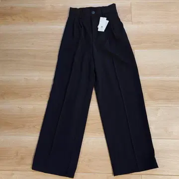 Re:EDIT 리디 더블 턱 컬러 와이드 팬츠 S 블랙