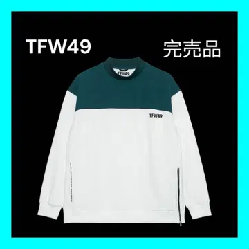 택 포함 새상품 TFW49 2025FW 신상 모크넥 화이트 그린