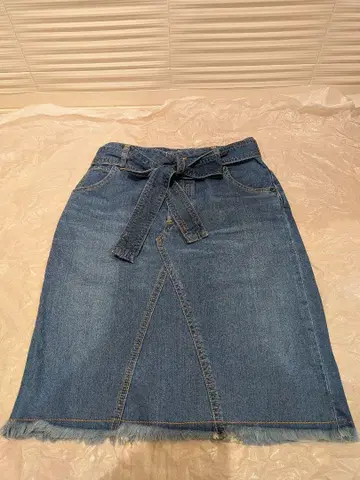데님 하이웨스트 스커트