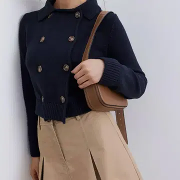 H&M 파인 니트 더블 브레스트 가디건