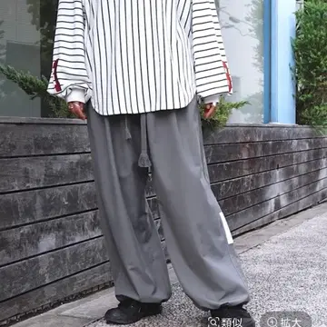 [ be with M ] 미사요 기모 턱 팬츠