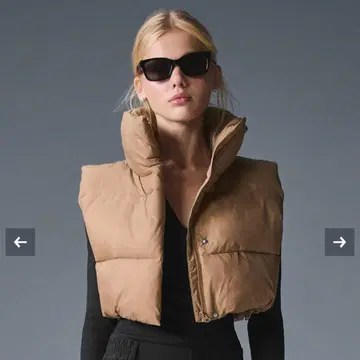 Cropped Gold Rush Puffer Vest alo yoga