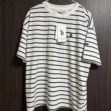 택 포함 새상품 U.S. POLO ASSN. 스트라이프 반팔 T셔츠 M