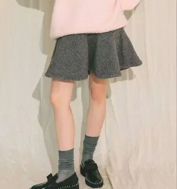 Donoban 플레어 스커트 OneSize 아이보리 그레이 블랙