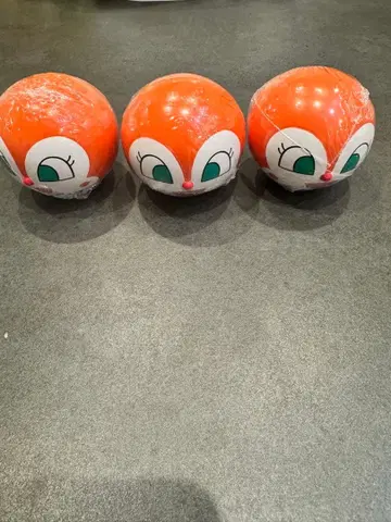 커다란 호빵맨 10 짤랑이 오렌지 얼굴 공 3개 세트
