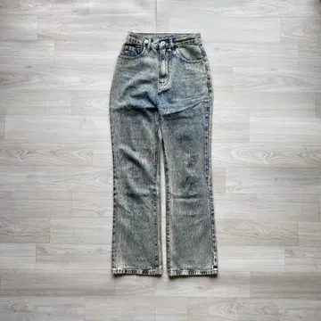 여성 빈티지 색빠짐 청바지 데님 XS 사이즈 라이트 블루