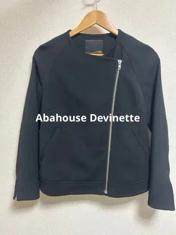 새상품급 Abahouse Devinettes 블랙 노카라 자켓 블랙