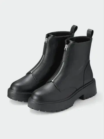 GU 프론트 지퍼 부츠 블랙