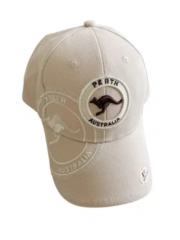 베이지 캡 PERTH AUSTRALIA 캥거루 디자인