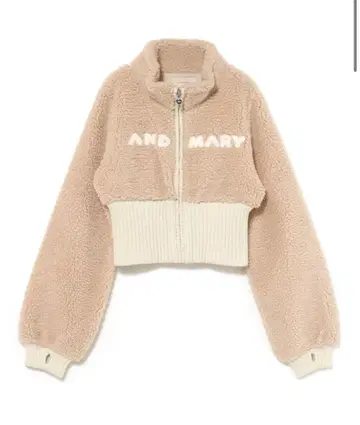 andmary Fluffy zip up jacket 베이지