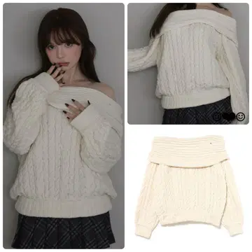 andmary Kiki cable loose knit ivory