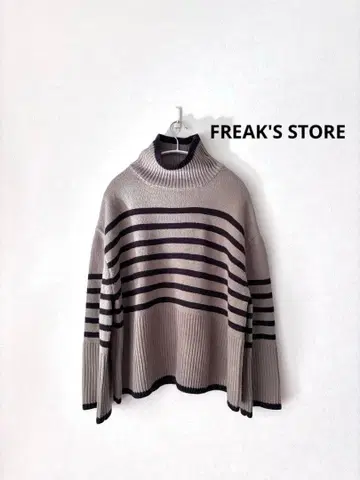 FREAK'S STORE 프릭스스토어 보더 터틀 니트 카키