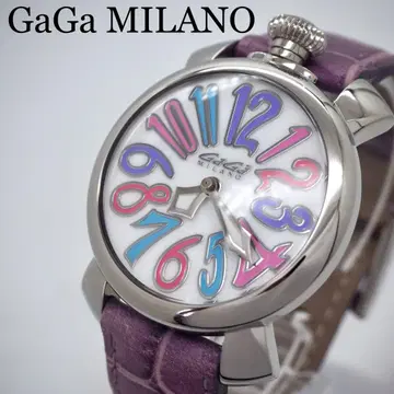 571 가가밀라노 시계 남성용 여성용 마누알레40 퍼플 박스 포함