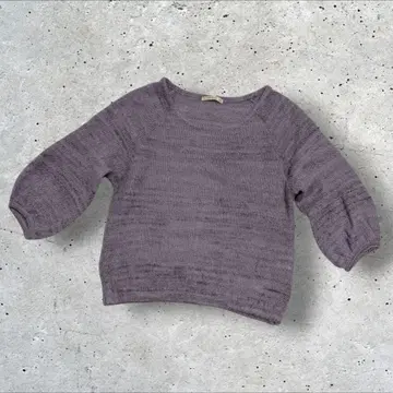 Spoke and Span 퍼플 니트 모헤어 7부 소매