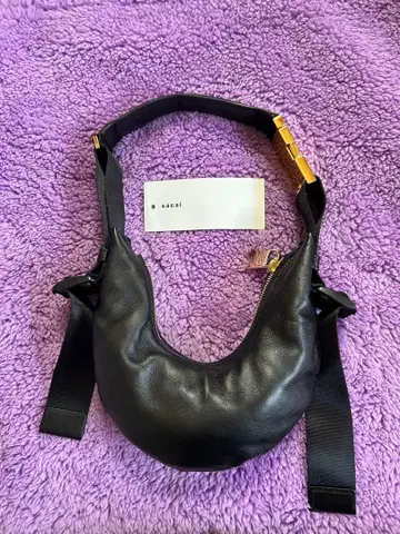 sacai 가죽 미니 숄더백 블랙
