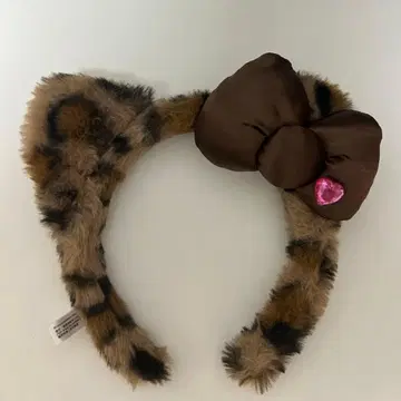 USJ 유니버셜 레오파드 무늬 키티 리본 포함 머리띠