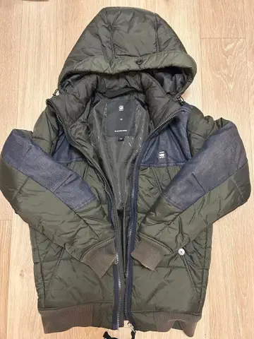 지스타 로우 후드 부착 다운 자켓 XS